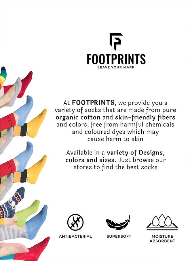 FOOTPRINTS Kids Pack Of 5 Striped Ankle-Length Socks - Image 4